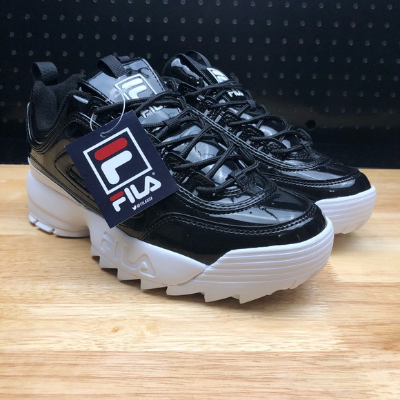 fila disruptor patent black